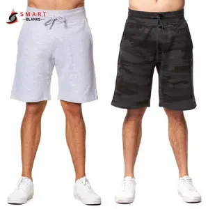 SMART BLANKS Men's Fleece Shorts 2 Pockets Active Fleece Short Pants Gym Casual Athletic Gym Shorts Plain Shorts Drawstring Hip Hop Harem Casual