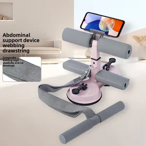 Sit-up aids Home fitness equipment training Abs with pull rope suction cup type foot fixing curling device lifting straps gym accessories Adjustable Cervical Lumbar Stretch Bench   machine thruster trainer