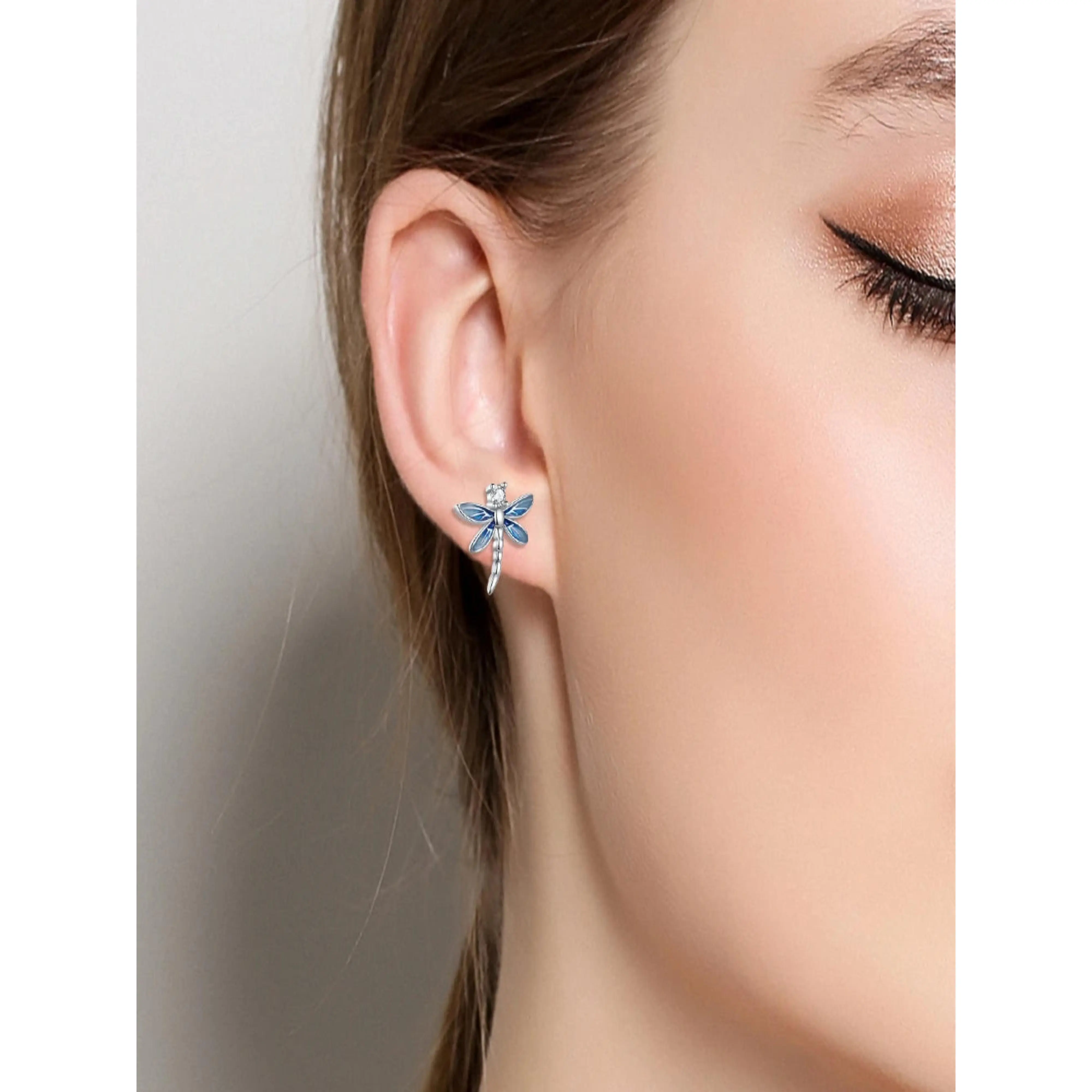 Dragonfly Silver Stud Earring