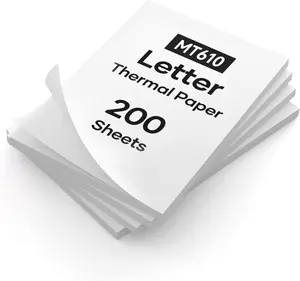 200 Sheets Folding Thermal Paper,  Letter 8.5 x 11 InchT hermal Papers, MT610PRO & MT888 Thermal Paper,Compatible with /HPRT/PRT Portable Printer,Continual Feeding Folded Printing Paper