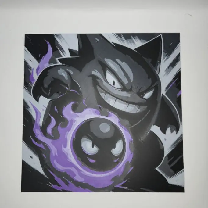 Gastly & Gengar Pokémon 3D Printed Hueforge Art