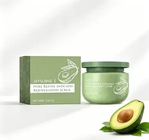 Jaysuing Avocado Rejuvenating Body Scrub with Niacinamide 100g - Gentle Exfoliating for Rough Skin, Removes Dead Skin Cells, Deeply Moisturizes, Leaves Skin Soft & Glowing