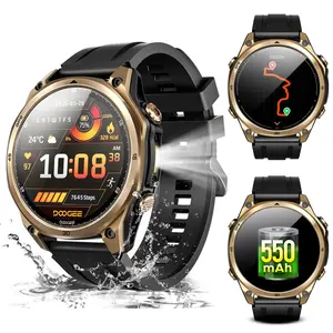 Anywise W1 Smart Watch, 5ATM GPS, 1.43", 170+ Sports, Calls, 12-Day Battery, LED Flashlight, 2 Straps
