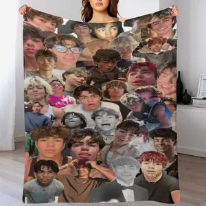 Malachi Barton Blanket Flannel Scene Stealer Gift For Fangirls Bed Throne Drama Den 24/7 Script Snugs Award-Worthy Plush