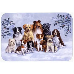 Carolines Treasures  Winter Dogs Mouse Pad- Hot Pad or Trivet
