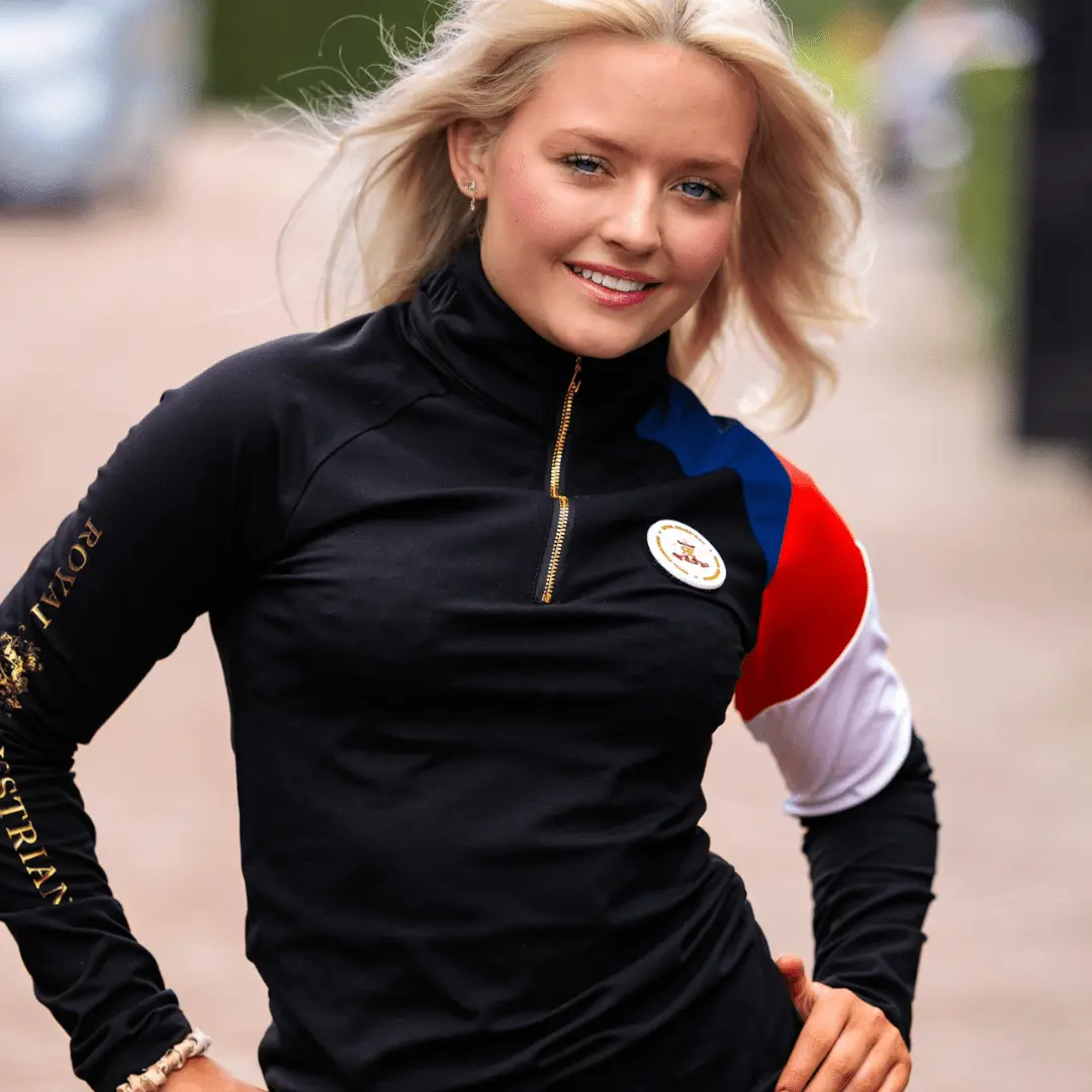 Royal Equestrian Riding Top Base Layer Heritage Team Black