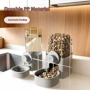 Hangable Automatic Pet Feeder with Large Capacity Food and Water Dispenser for Cats Dogs and Rabbits Ideal Pet Feeding Solution Durable PP Material Station