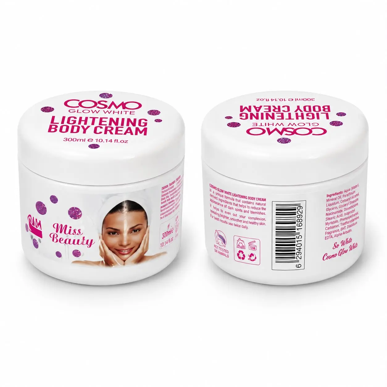 COSMO Miss Beauty Glow Hydrating & Nourishing Body Cream, 300 mL