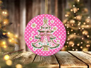 Pink Christmas Ornaments - Vibrant Pink Color for Festive Christmas Tree Decor & Holiday Cheer