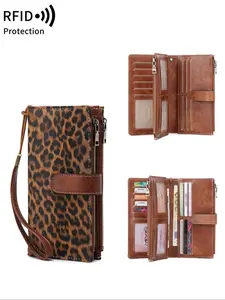 Fashion Leopard Pattern Zipper Long Wallet, CasualVersatile Wallet for Women, Trendy All-match &Exquisite Wallet for Birthday Gift，Christmas Gift, Valentine's Day Gift, Ideal Gift