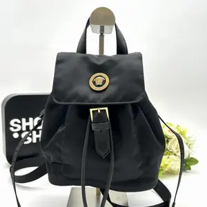 Pre-owned VERSACE Leather Backpacks La Medusa Nylon Backpack 2101219056562