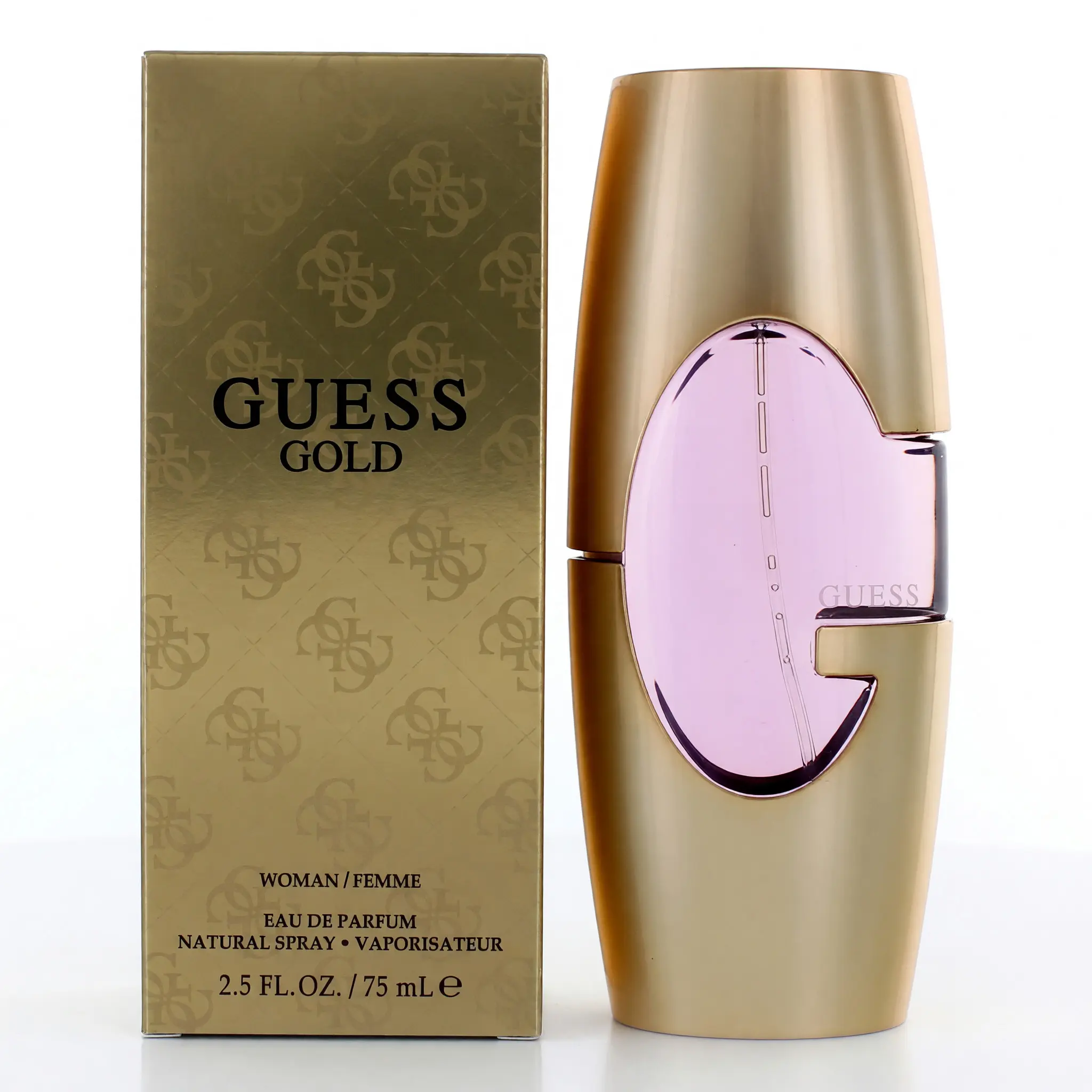 GUESS Gold Eau de Parfum Spray for Women, Fruity Floral Scent with Pineapple, Jasmine, Rose & Vanilla Musk, 2.5 fl oz, Spray Bottle, Women's Fragrance, Edp, Perfumes For Women, 2 To 2.9 Fl Oz