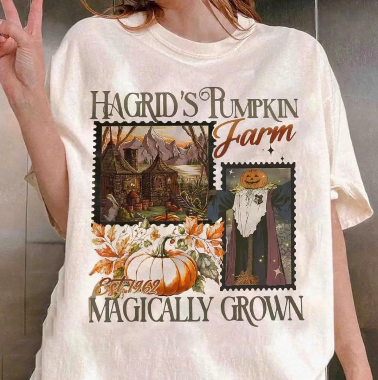 Vintage Hagrid Pumpkin Patch T-shirt, Pumpkin Patch Shirt, Movie Fan Shirt, Halloween Shirt, Gift For Men Women, Casual Cotton Tee