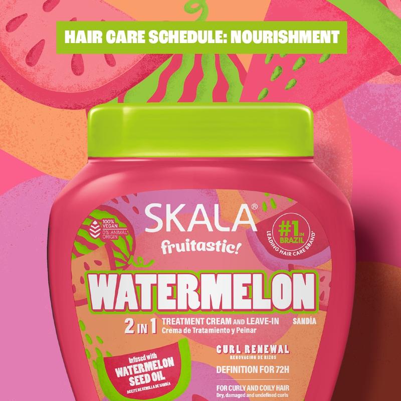 Skala Haircare 6-Pack - 6×1000g Creams Watermelon Coconut Mais Cachos Maracujá & Patauá Treatment for Hydrating Repairing Smoothing All Hair Types Vegan Silicone-Free