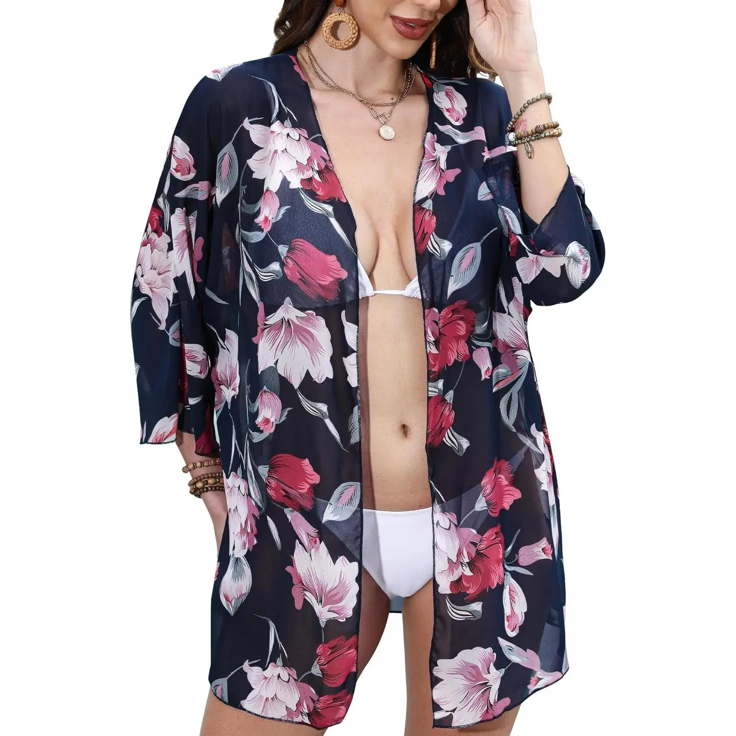 Navy blue floral pattern