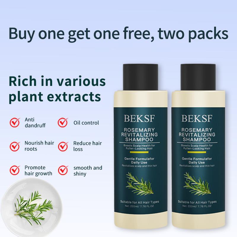 【Buy 1 Get 1 Free】BEKSF Anti-hair loss shampoo oil control anti-dandruff hair care rosemary repair reduce hair loss scalp cleansing conditioner 220ML Korean Haircare Moisture Cleanser Hydrate Moisturizer Moisturizing Hydrating