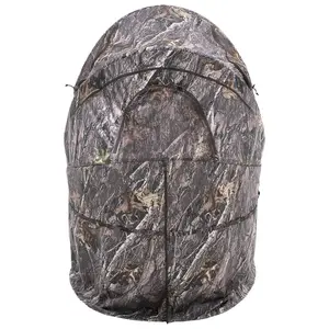 VEVOR Hunting Blind,  Single Person Ground Blinds with Carrying Bag, Portable Camouflage Tent, Reinforced Durable Concealed Shelter with Silent Zipper Door and Window, for Turkey and Deer