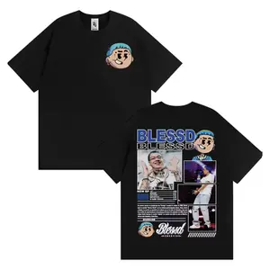 Blessd “Si Sabe” Trinidad Bendita Graphic T-Shirt, Latin Trap Streetwear Tee, Blessd Fans Outfit, Two-Sided Urban Vintage Unisex Shirt