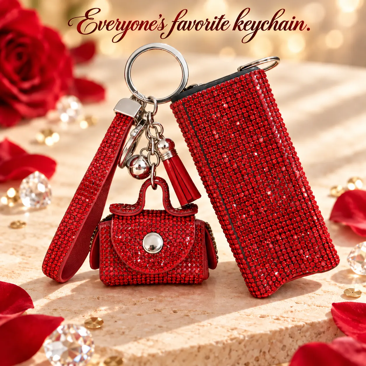 Sparkly Decorative Keychains for Women, Bling Keychain Set,Cute Key Organizer Accessories, Stylish Home Entryway Decor Gift Lightweight,