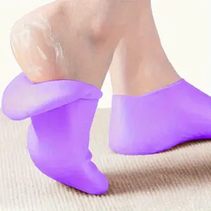 Silicone Moisturizing Socks for Dry Feet & Cracked Heels, Soften Rough Skin, Elastic Fit, Daily Foot Care Essential, Prevents Cracking, Hydrating, Moisturize, Hydrate