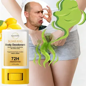 SUMIFANG Lemon Body Deodorant (20g) | Body Care | Lemon Extract + Collagen Peptides + Salicylic Acid | 72-Hour Long-Lasting Odor Protection | Refreshing, Invisible, and Non-Staining | Full-Body Deodorizing & Fragrance | Invisible Finish—No White Residue