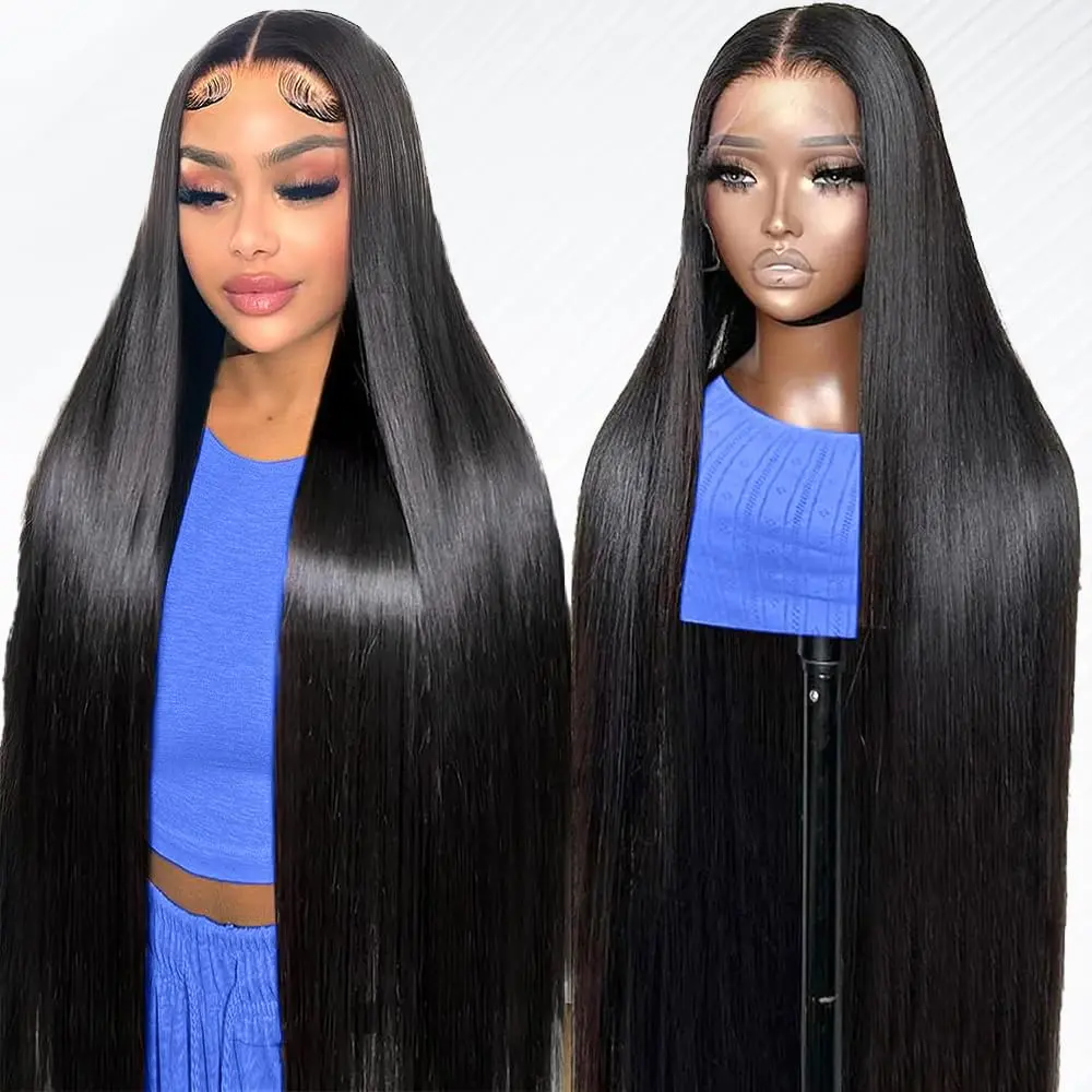 13x4 Straight Glueless Lace Front Wig HD Lace Pre Plucked Baby Hair Natural Color