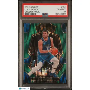2022 Panini Select Luka Doncic #151 Green Shock PSA 10