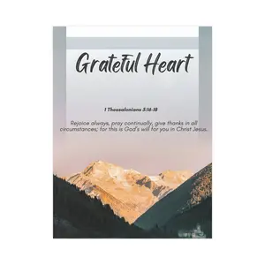 Grateful Heart Poster, Inspirational Wall Art, Home Decor, Motivational Prints, Gift for Faith Lovers, Christian Wall Decoration