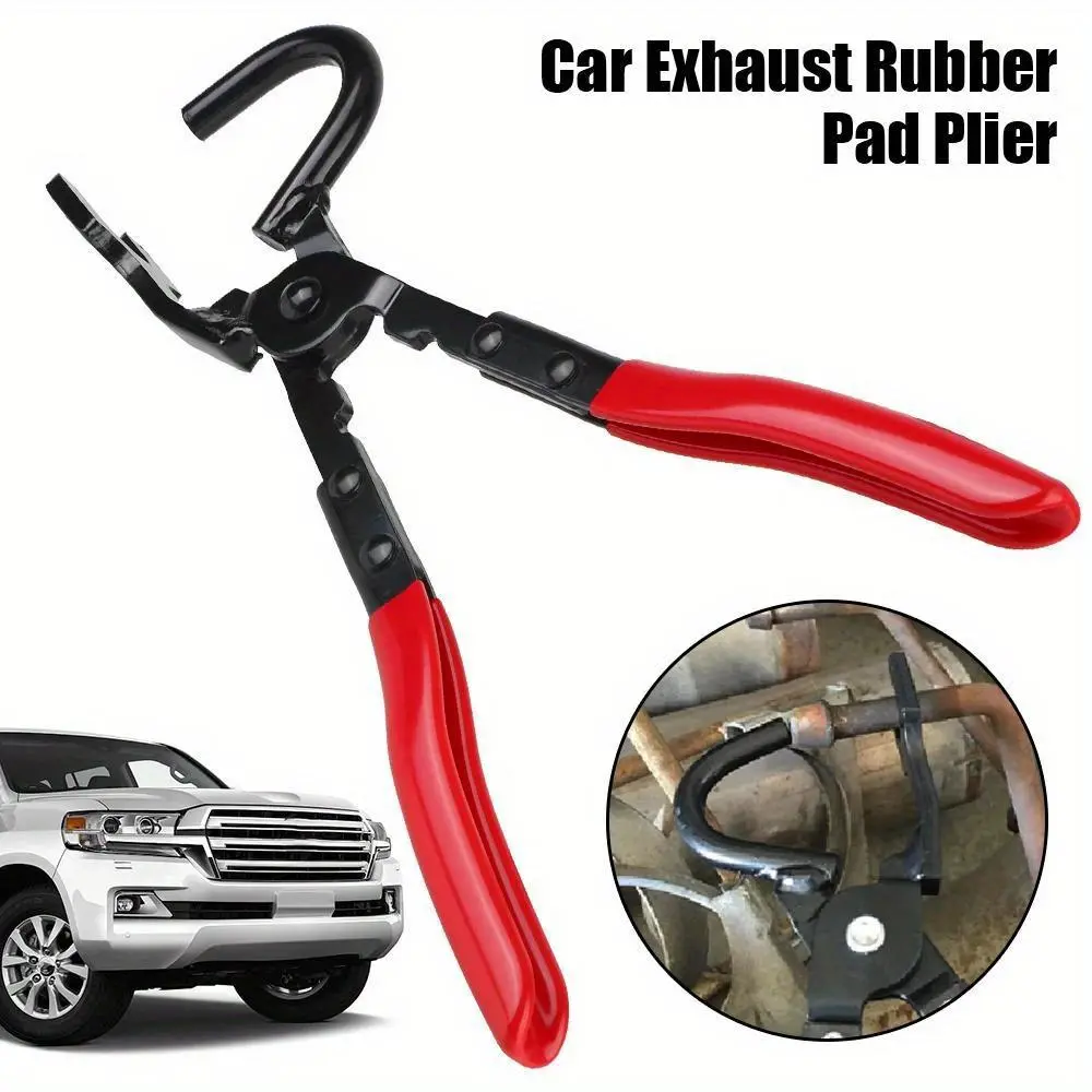30cm High-Carbon Steel Automotive Exhaust Hanger Puller & Gasket Removal Pliers - Anti-Slip Grip Hand Tools for Rubber Pad Disassembly, Mechanic Car Repair Use
