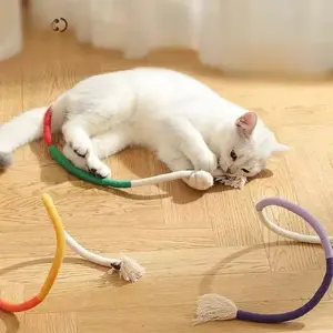 Cat Teeth Cleaning Chew Rope Toy, Durable Boredom Relief Interactive Cat Toy for Kitten