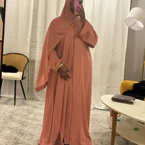 Everyday Modest Abaya in Soft Korean Nida Fabric for Comfortable and Elegant Wear - 3 Pieces Set