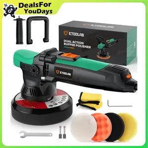 【DealsForYouDays】Car Buffer Polisher Kit, ETOOLAB 6 Inch Dual Action Polisher with 6 Variable Speeds,12MM Orbital Buffer Polisher, Orbital Buffer Polisher for Car Detailing, Waxing, Scratch Removing summerwins