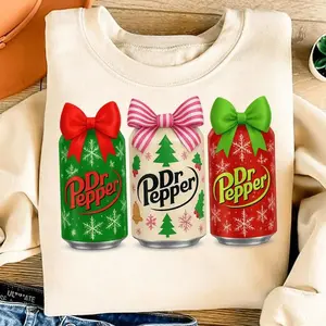 Gildan Christmas Dr Pepper Shirt  | Retro Soda Can Coquette Bow Shirt