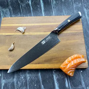 Damascus Steel Chef's Knife - Ultra Sharp for Home & Professional Use, Ideal for SlicingMeat​
