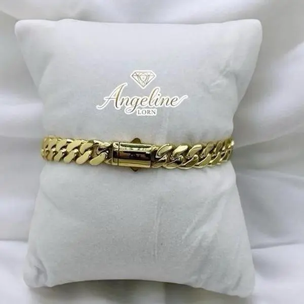 #1243 Pulsera Monaco 8mm Laminated 14k Capas Oro Real High Quality for Women Elegant and Stylish Accessory Perfect for Any Occasion