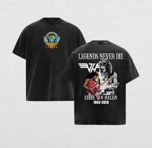 Van Halen "1984 World Tour" Vintage Washed Tee – Heavyweight Oversized Heavy Metal Band T-Shirt, Premium Acid Washed Rock Graphic Top, Retro Concert Aesthetic Apparel.