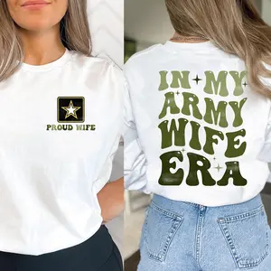 Comfort Colors In My Army Wife Era T-Shirt, Military Wife Shirt, US Army Gift For Wife, Military Wife T-Shirt, Army Wife Gift T-Shirt, Military Wife Clothing, Army Spouse T-Shirt, Full Size, Full Color