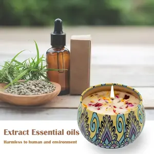 4pcs Scented Wax Candle Set - Multiple Scents (Jasmine, Sandalwood, Lavender, Rose) for Relaxation, Random-Color with Candle Box, Ideal Holiday Gift for Home & Festive Use
