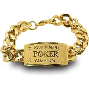 Gold Tournament Poker Champion Link Bracelet - Great Prize For Your Tournaments
