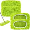 Swiffer Compatible Reusable Wet-Dry Microfiber Mop Pads (4PCS) - Extendable Adjustable Stretch Fit, Water Absorbent Removable & Washable Cleaning Supplies (12.99x9.06in) for Bamboo, Hardwood Floors, No Bucket Hair-Free Clean Solution
