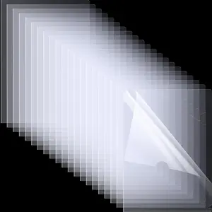 100 count L-Type Plastic Folders for Documents, Clear File Folders Letter Size A4 Paper, Ideal for , Office Supplies, College Essentials