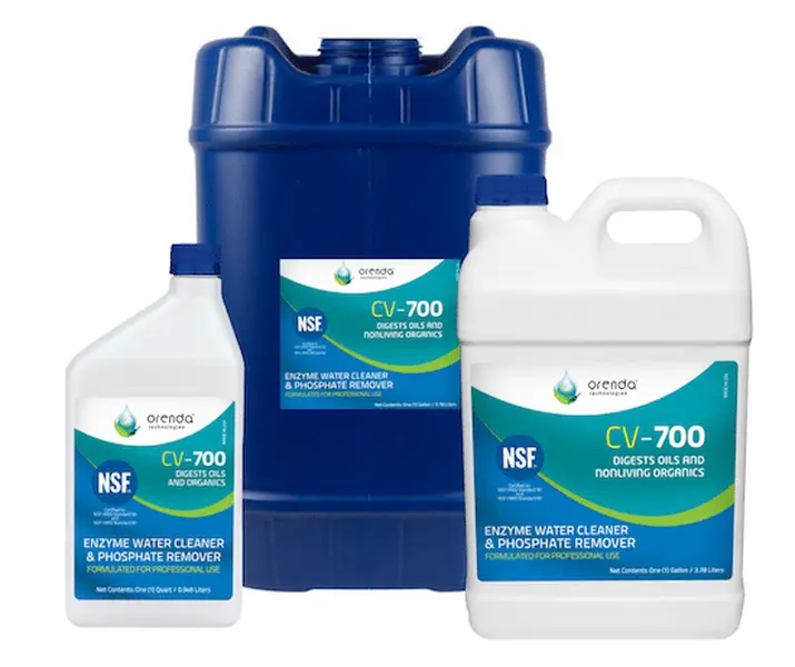 Orenda Technologies CV-700 Liquid Catalytic Enzyme Water Cleaner - 1 Qt, 2.35 Lbs, Controls Phosphates Up to 500ppb, Waterline Maintenance, Treats 10,000 Gal, 12 Per Case