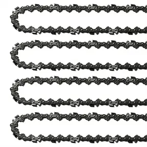 4Pcs 18Inch Chainsaw Chain 62 Drive Links 0.05In Gauge, 3/8In Pitch, 18In Replacement Chain Low-Kickback Chainsaw Chain