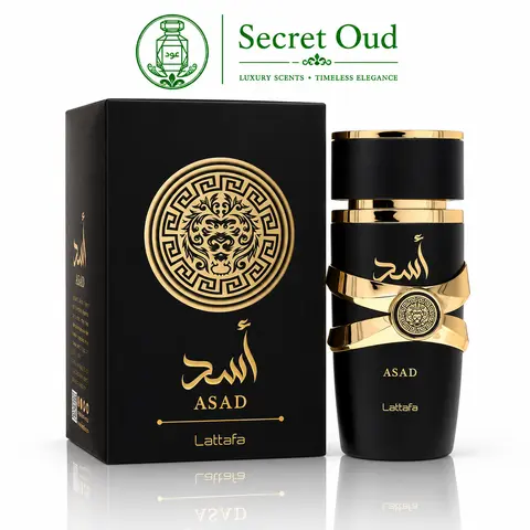 Lattafa Asad Men's Luxurious Alcohol-Based EDP Perfume (3.4Oz/100ml) - Spicy Woody Cedarwood Fragrances, Bold Confident Men's Stuff, Ideal Anniversary Gifts for Him, Cool Fragrance Presents for Guys