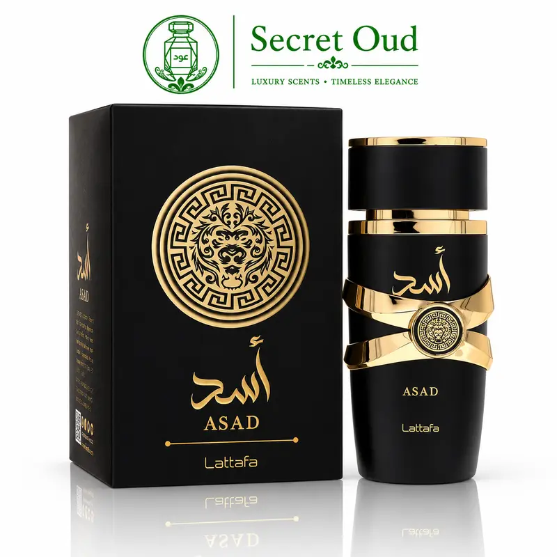 Lattafa Asad Men's Luxurious Alcohol-Based EDP Perfume (3.4Oz/100ml) - Spicy Woody Cedarwood Fragrances, Bold Confident Men's Stuff, Ideal Anniversary Gifts for Him, Cool Fragrance Presents for Guys