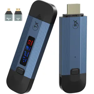 Wireless HDMI Transmitter and Receiver, 4K Decode 1080P@60Hz Ultra HD Video Output, Plug&Play 5G/2.4G for Video and Audio to Monitor from PC/Projector/TV Box, Wireless HDMI Transmitter Receiver Set