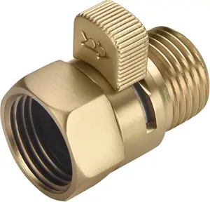 Brushed  Water Flow Control Valve, 1/2" Shower  with Shut Off Valve, Angle Simple Brass Shut Off Valve for Handheld Shower, Water  Regulator Replacement for Shower Faucet set