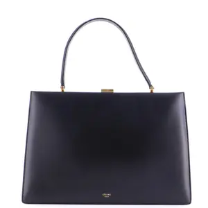 Pre-owned Celine Leather Top Handle Bags Clasp Top Handle Bag Medium by Rebag