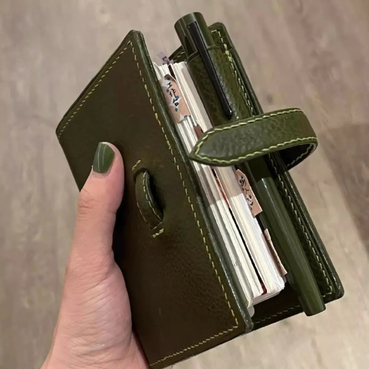 Mini Olive Green Pocket Notebook | Lightweight Portable 60-Page Blank Paper Journal, Minimalist Everyday Writing Notebook for Travel and Quick Notes, Student Essentials, Stationery Supplies