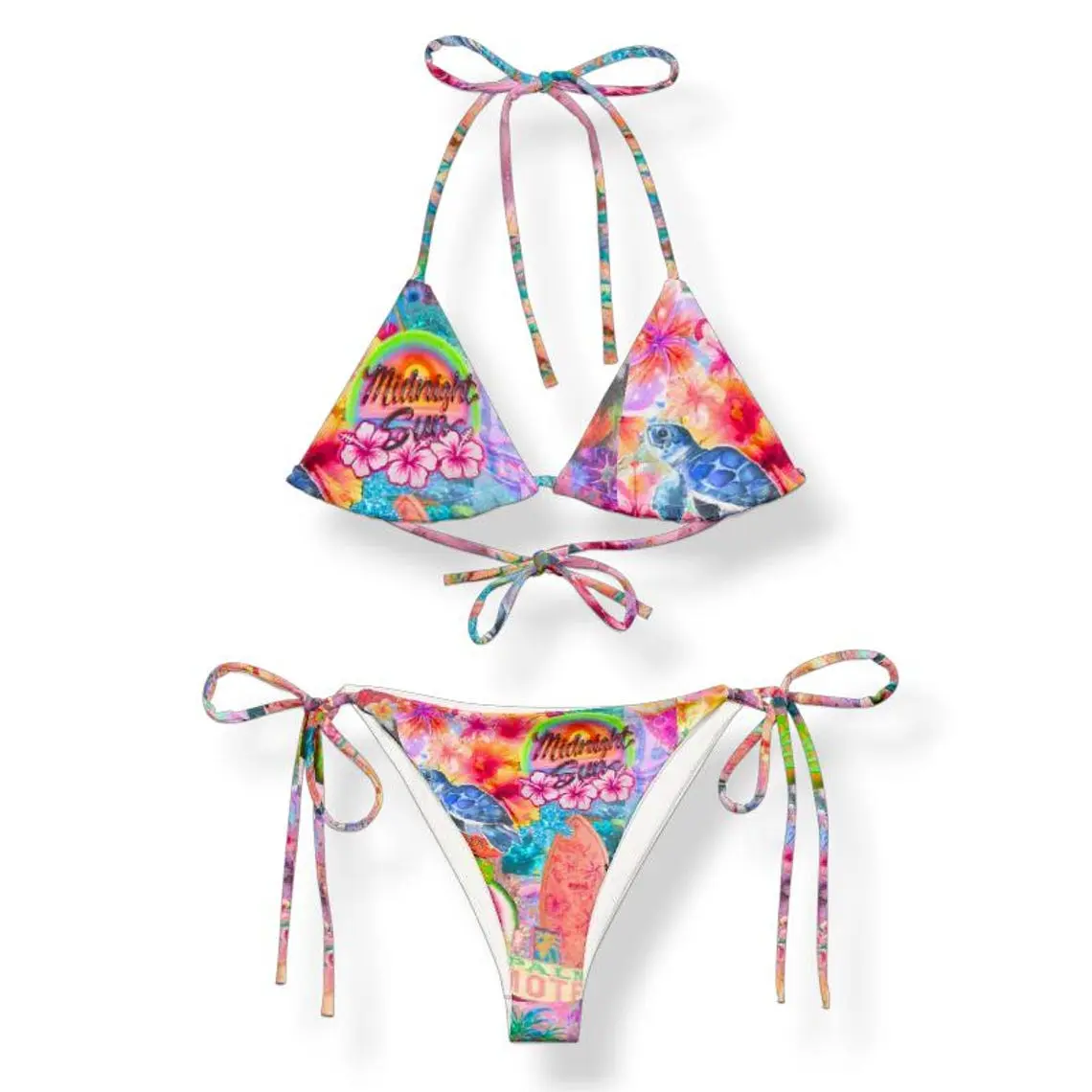 Y2K Custom Coconut Girl Bikini: Recycled Fabric
